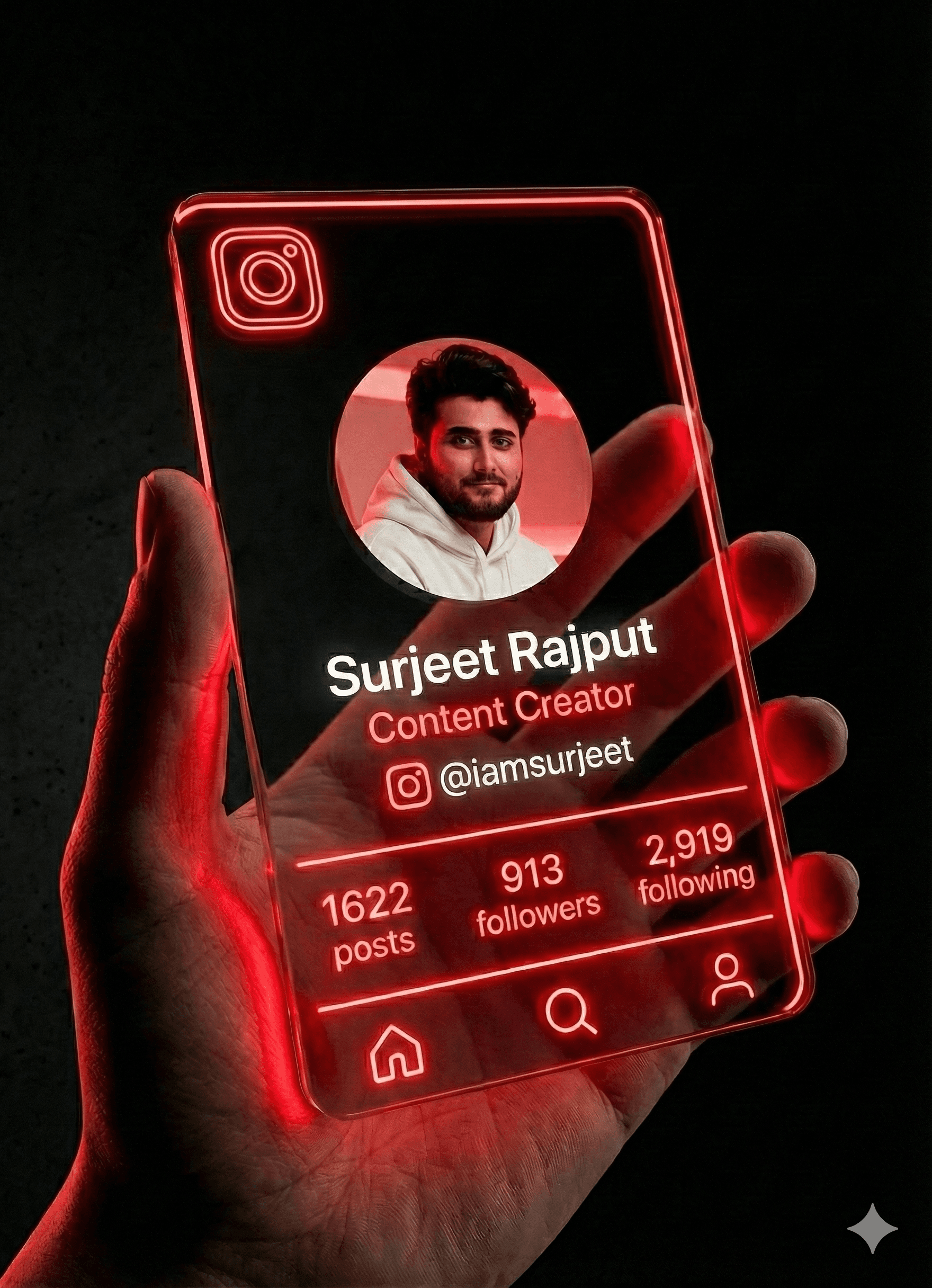 3D Digital Instagram Profile