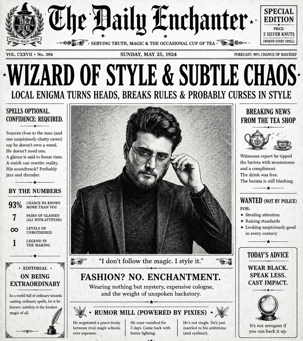 AI generated newspaper front page